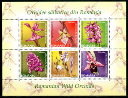 ROMANIA 2007** - Wild Orchids - Block Di 6 Val. MNH. - Orchideen