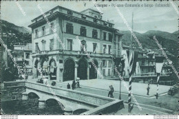 Ba233 Cartolina Omegna Palazzo Comunale E Largo Cobianchi Verbania 1921 Bella!! - Biella