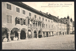 AK Bruck An Der Mur, Café Europa, Historisches Gebäude Aus Dem 15. Jahrhundert  - Autres & Non Classés