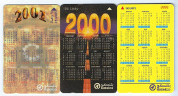 Bahrain 3 Calendar (1999, 2000 & 2001) Phonecards Used - Bahrain