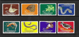 Liechtenstein 1973/4 MNH Small Fauna Of Liechtenstein (1st & 2nd Issues) Sg 582/5 & Sg 596/9 - Unused Stamps