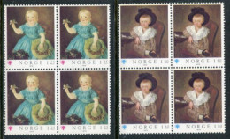 NORWAY 1979 Year Of The Child Blocks Of 4 MNH / **.  Michel 793-94 - Ungebraucht