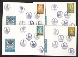 Portugal FDC 1967 Apparitions De Fatima Yvert  1010-3 Cachet Voyage Pape Fatima Sanctuary 1967 FDC - Papas