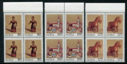 NORWAY 1978 Christmas: Antique Toys Blocks Of 4 MNH / **.  Michel 787-89 - Neufs