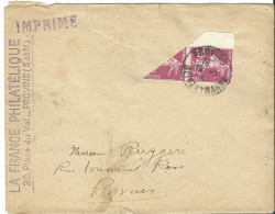 FRANCE - 1 Timbre Et 1/2 Timbre Semeuse Camée 2ème Série 20c Lilas-rose De 1926 (voir Description Pour Détails) - Briefe U. Dokumente