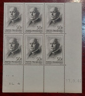 France Bloc De 6 Timbres Neuf** YV  N° 525 Effigie De Petain - Neufs