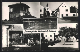 AK Bad Waltersdorf /Oststmk., Pavillon, Kirche, Badende Kurgäste  - Other & Unclassified