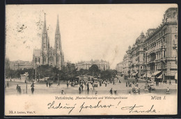 AK Wien, Votivkirche, Maximilianplatz Und Währingerstrasse  - Sonstige & Ohne Zuordnung