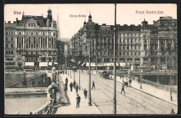 AK Wien, Marienbrücke Und Franz Josefs-Quai  - Altri & Non Classificati