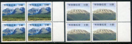 NORWAY 1978 Landscapes Blocks Of 4 MNH / **.  Michel 771-72 - Unused Stamps