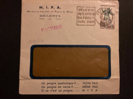 LETTRE MIPA PEIGNES DE L'ARIEGE TP FIGARO 12F OBL. DAGUIN 21-? 1954 BELESTA ARIEGE (09) SES SITES SA FORET CURE D'AIR - Maschinenstempel (Sonstige)