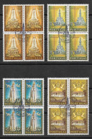 Portugal 1967 Notre Dame De Fatima 50 Ans 50 Years Our Lady Of Fatima X 4 Cachet Premier Jour Funchal Madeira Madère - Used Stamps