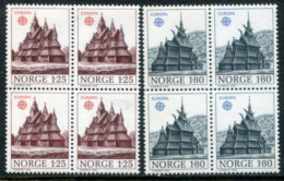 NORWAY 1978 Europa: Stave Churches Blocks Of 4 MNH / **.  Michel 769-70 - Nuevos