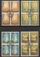 Portugal 1967 Notre Dame De Fatima 50 Ans 50 Years Our Lady Of Fatima X 4 Cachet Premier Jour Fátima - Oblitérés