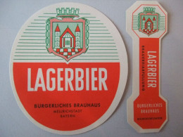 älteres Bieretikett - Bürgerl. Brauhaus Mellrichstadt, Bayern, Germany, - Bière