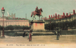 FRANCE - Lyon - Place Bellecour - Statue De Louis XIV - Carte Postale Ancienne - Andere & Zonder Classificatie