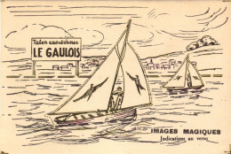 Bergougnan, Le Gaulois, Talons Caoutchouc, Illustration Voiliers - Publicité