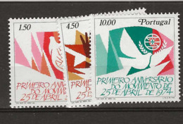 1975 MNH Portugal, Mi 1275-77 Postfris** - Unused Stamps