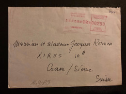 LETTRE Pour La SUISSE VIGNETTE S1 à 00250 Du 21 12 88 CHATEAUNEUF S/CHARENTE CHARENTE (16) - Posttarife