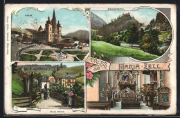 Künstler-AK Maria-Zell, Sigmundsberg, Kirche, Heilig. Brunn  - Autres & Non Classés