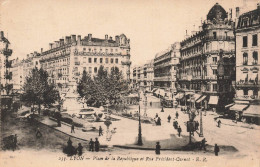 FRANCE - Lyon - Place De La République Et Rue Président Carnot - Carte Postale Ancienne - Autres & Non Classés