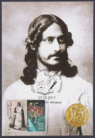 Inde India 2011 Maximum Max Card Rabindranath Tagore, Indian Bengali Poet, Poetry, Literature, Nobel Prize Winner - Covers & Documents