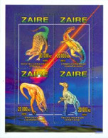 ZAIRE 1996 - Animaux Préhistoriques - 4 Timbres émis En Bloc - Dentelé - Nuovi