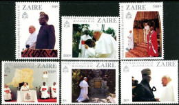 ZAIRE 1981 - Visite Du Pape Jean-Paul II  - 6 V. - Ongebruikt