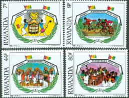 RWANDA 1985 - Année Internationale  De La Jeunesse -  4 V. - Ongebruikt