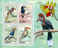 CONGO KINSHASA 2012 -  Oiseaux: Le Calaos - Bloc Collectif - Mint/hinged