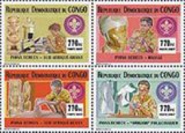 CONGO KINSHASA 2007 -  Scouts Et échecs Africains - 4 V. - Mint/hinged