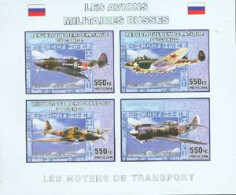 CONGO KINSHASA 2006 -  Les Avions Militaires Russes - 4 V. Non Dentelées - Nuovi