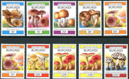 BURUNDI 1992 - Série Courante - Champignons  - 10 V. - Unused Stamps