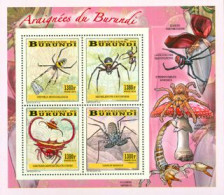 BURUNDI 2014 -  Araignées - Bloc Collectif - Unused Stamps