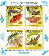BURUNDI 2014 -  Chenilles Et Papillons - I - 4 Timbres 2025 BIF - Neufs