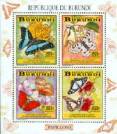 Burundi 2014 - Les Papillons Du Burundi - 4 V. émis En Feuillet - Unused Stamps