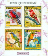 Burundi 2014 - Les Oiseaux Du Burundi -  Oiseaux Chanteurs - Feuillet ND - Ongebruikt