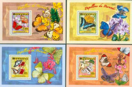 Burundi 2014 - Les Papillons Du Burundi - 4 Blocs De Luxe - Unused Stamps