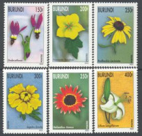 BURUNDI 2002 - Fleurs 6 V. - Nuevos
