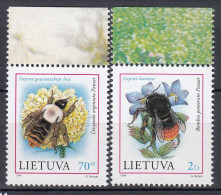 LITHUANIA 1999 Fauna Insects Bees MNH(**) Mi 698-699 #Lt1083 - Lithuania
