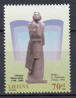 LITHUANIA 1998 Poet Mickevicius Monument MNH(**) Mi 685 #Lt1088 - Lituania