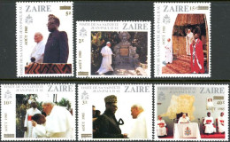 ZAIRE 1985 - 2ème Visite Du Pape Jean-Paul II  - 6 V. - Päpste