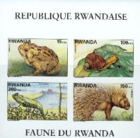 RWANDA 1998 - Faune Locale - Bloc (crapaud/escargot) - Frösche