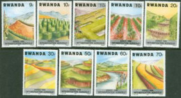 RWANDA 1986 - Année De L'intensification Agricole - 9 V. - Agricultura