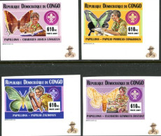 CONGO KINSHASA 2007 - Scoutisme - Scouts Et Papillons - Non Dentelés - Unused Stamps