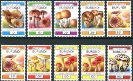 BURUNDI 1992 - Série Courante - Champignons  - 10 V. - Funghi