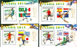 BURUNDI 2014 - Coupe Du Monde Brasil 2014 - 8 Blocs De Luxe - 2014 – Brasilien