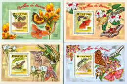 BURUNDI 2014 -  Chenilles Et Papillons - I - 4  Blocs De Luxe-2025 BIF - Schmetterlinge