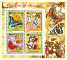 Burundi 2014 - Les Papillons Du Burundi  - Bloc Collectif - Butterflies