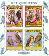 Burundi 2014 - Les Oiseaux Du Burundi -  Chouettes Et Hiboux - Feuillet - Hiboux & Chouettes